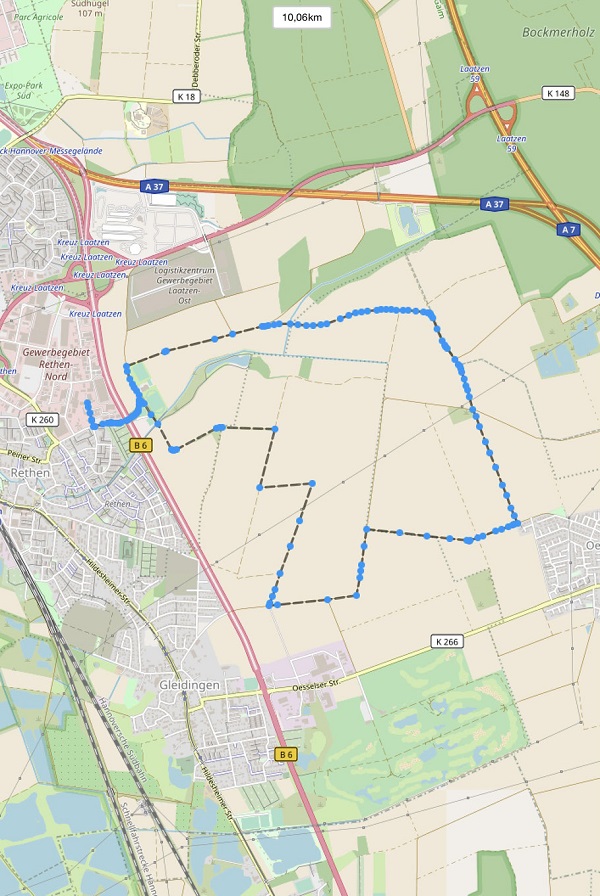 Strecke 10k kl